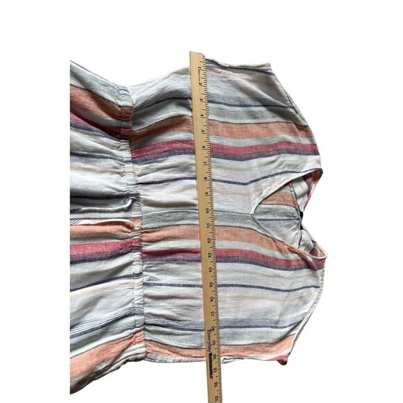 RAILS  Wren Linen Dress Cover Up  size S Marrakesh Pink Orange Blue Stripe Beach - Picture 7 of 10